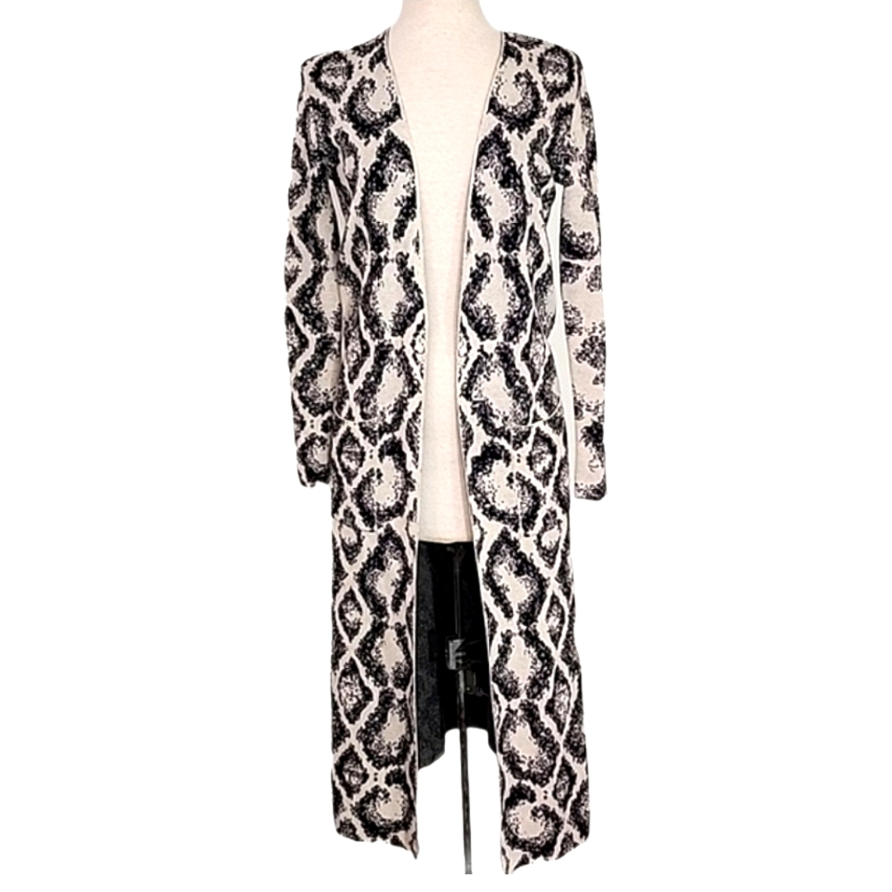 Sincerely Jules Cardigan Open Front Longline Duster Black Size XS - Picture 2 of 9